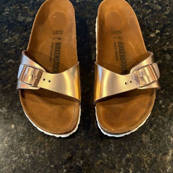 Birkenstock Shoes - Birkenstock Madrid Women's Sandals Rose Gold Size 6 EU 37 Slip-On Casual
